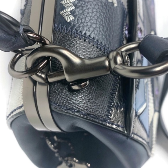 💙Coach Patchwork Leather Frame 1941 Kisslock Bag - Picture 2 of 8